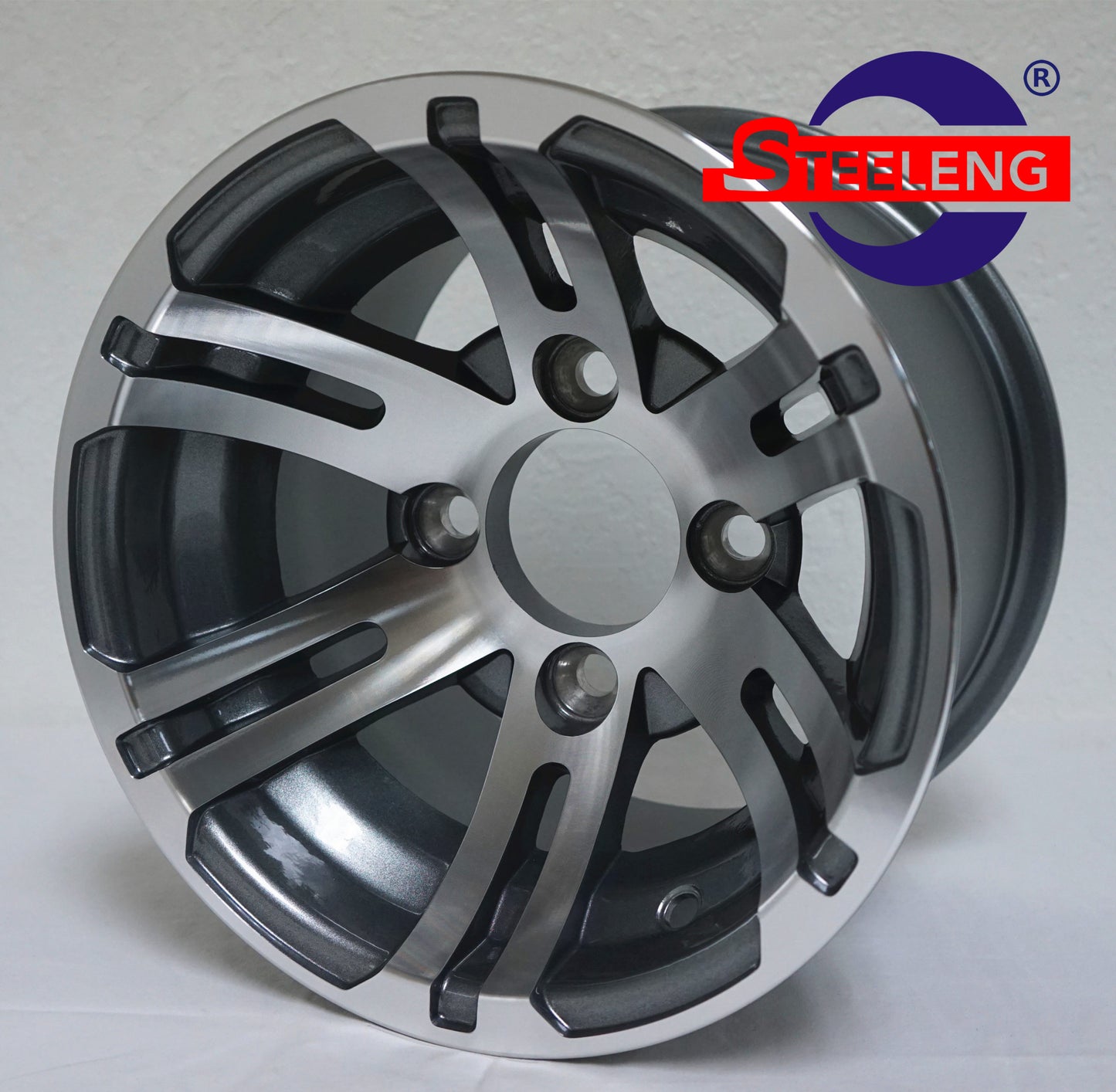 STEELENG 10” MACHINED/GUNMETAL ‘BULLDOG’ wheels with 18"x9"-10" All Terrain tires