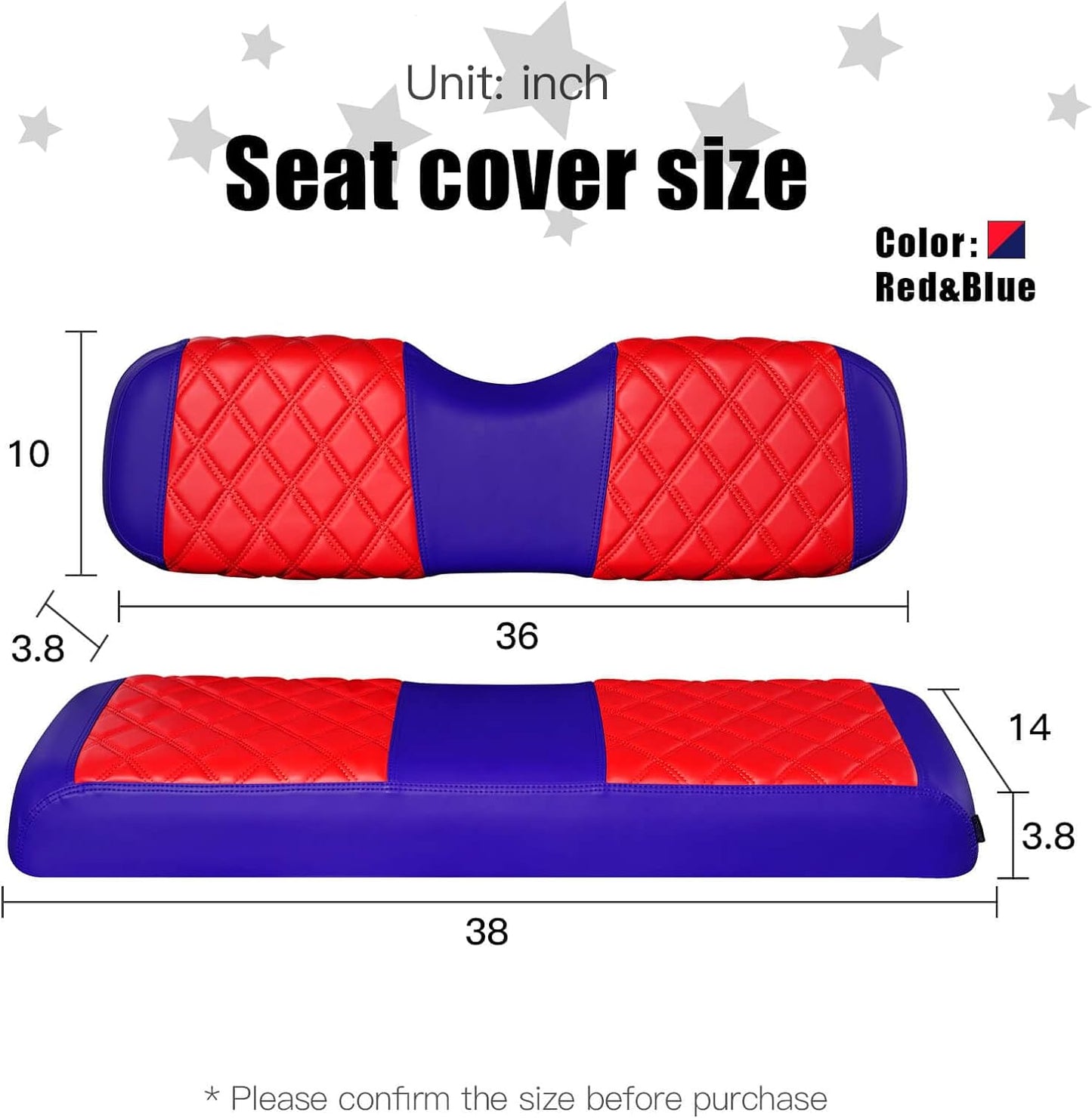 Nokins Seat Cover (Red & Blue) EZGO RXV