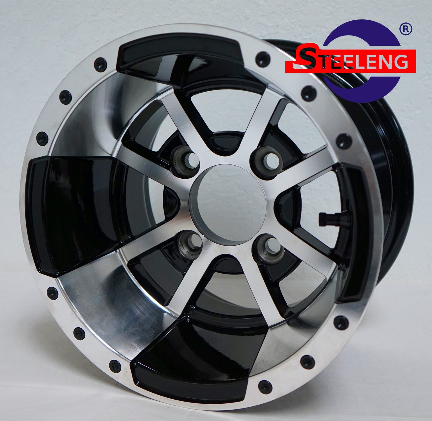 STEELENG 10” MACHINED/BLACK ‘STORM TROOPER’ wheels with 18"x9"-10" All Terrain tires