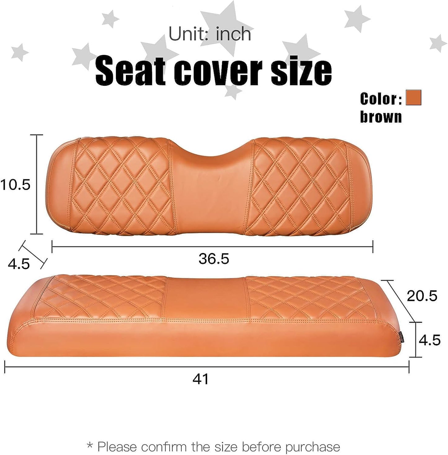 Nokins Seat Cover (All- Brown) EZGO RXV