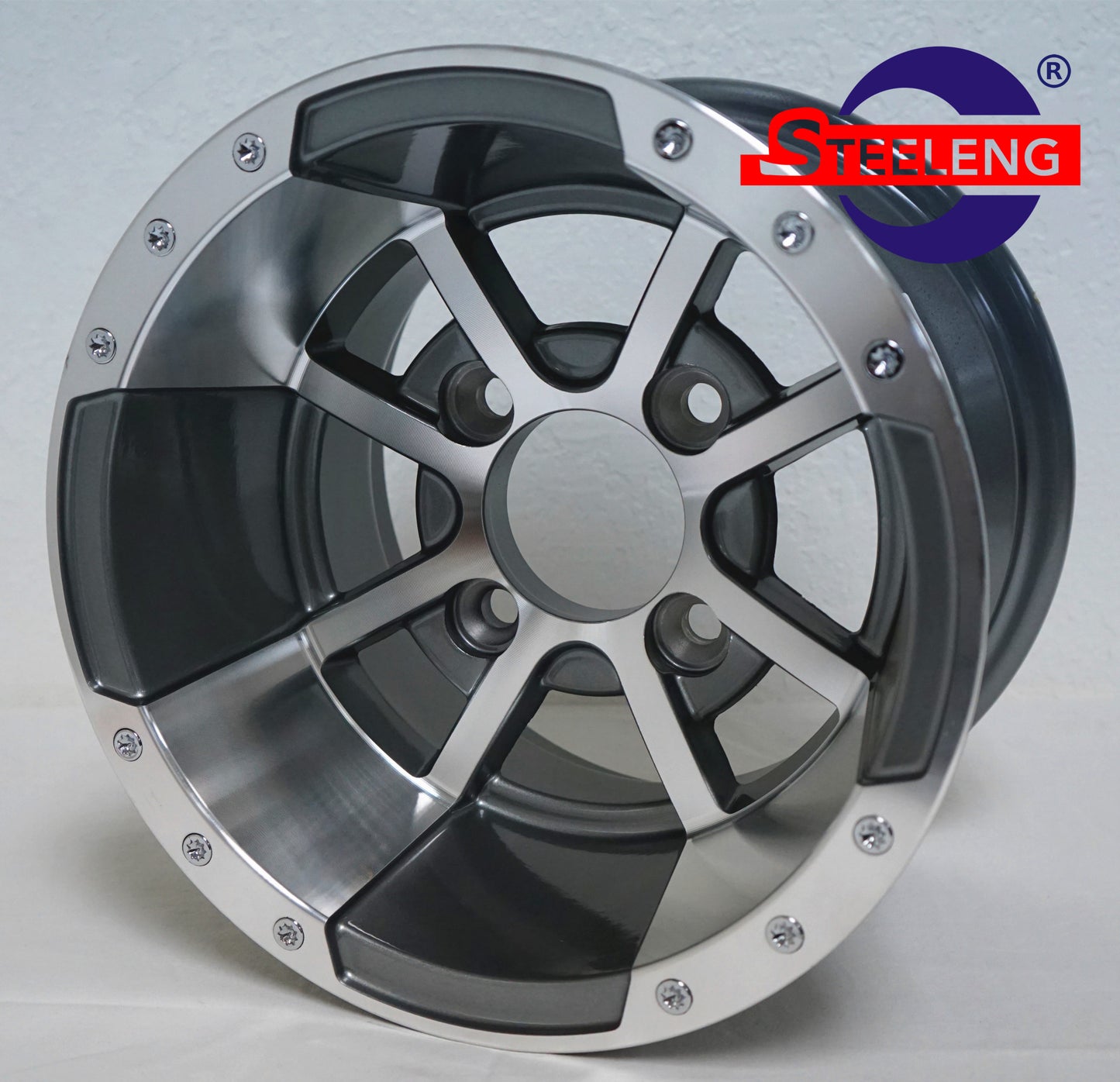 STEELENG 10” Machined/Gunmetal ‘STORM TROOPER' wheels with 20"x10"-10" All Terrain tires