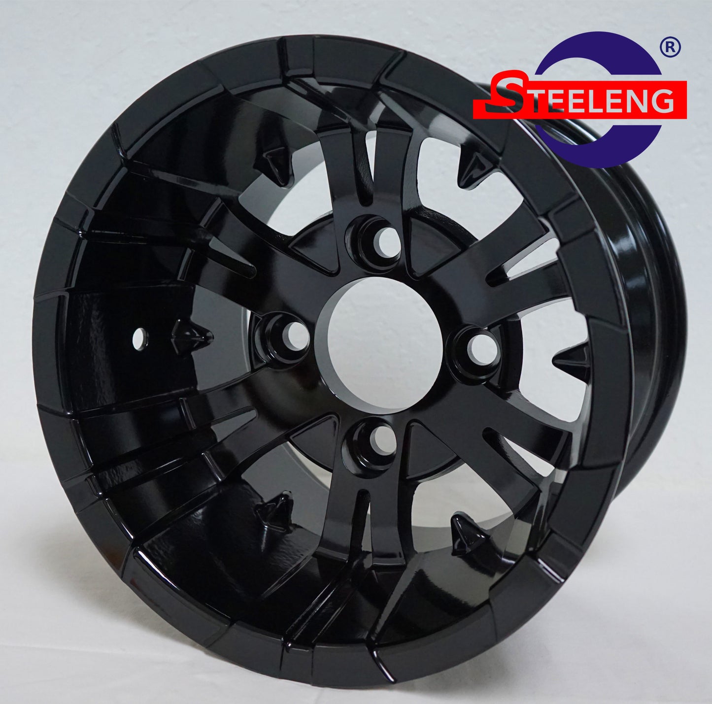 STEELENG 10” Black ‘VAMPIRE’ wheels with 18"x9"-10" All Terrain tires