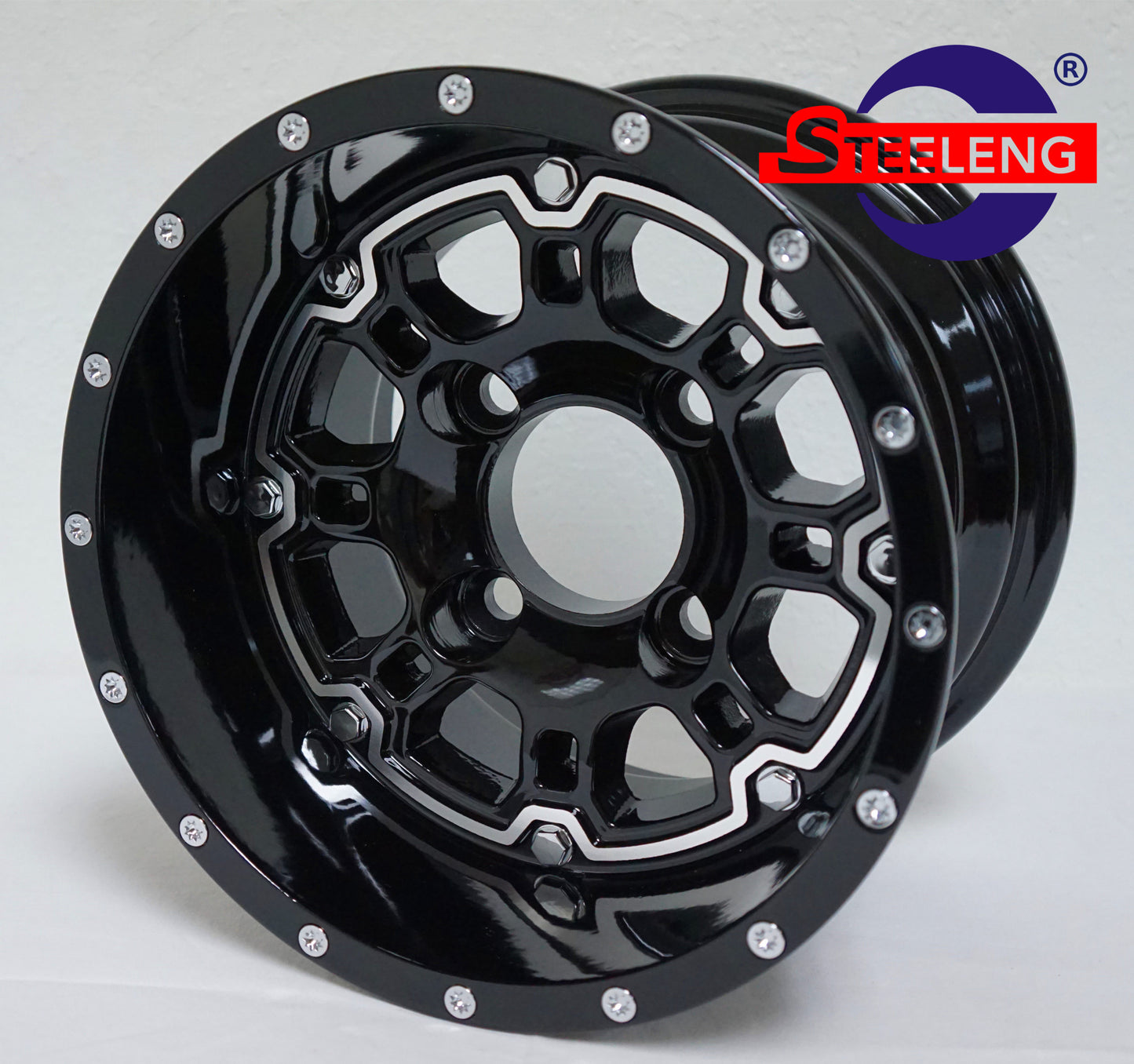 STEELENG 10” Black ‘PANTHER’ wheels with 20"x10"-10" All Terrain tires