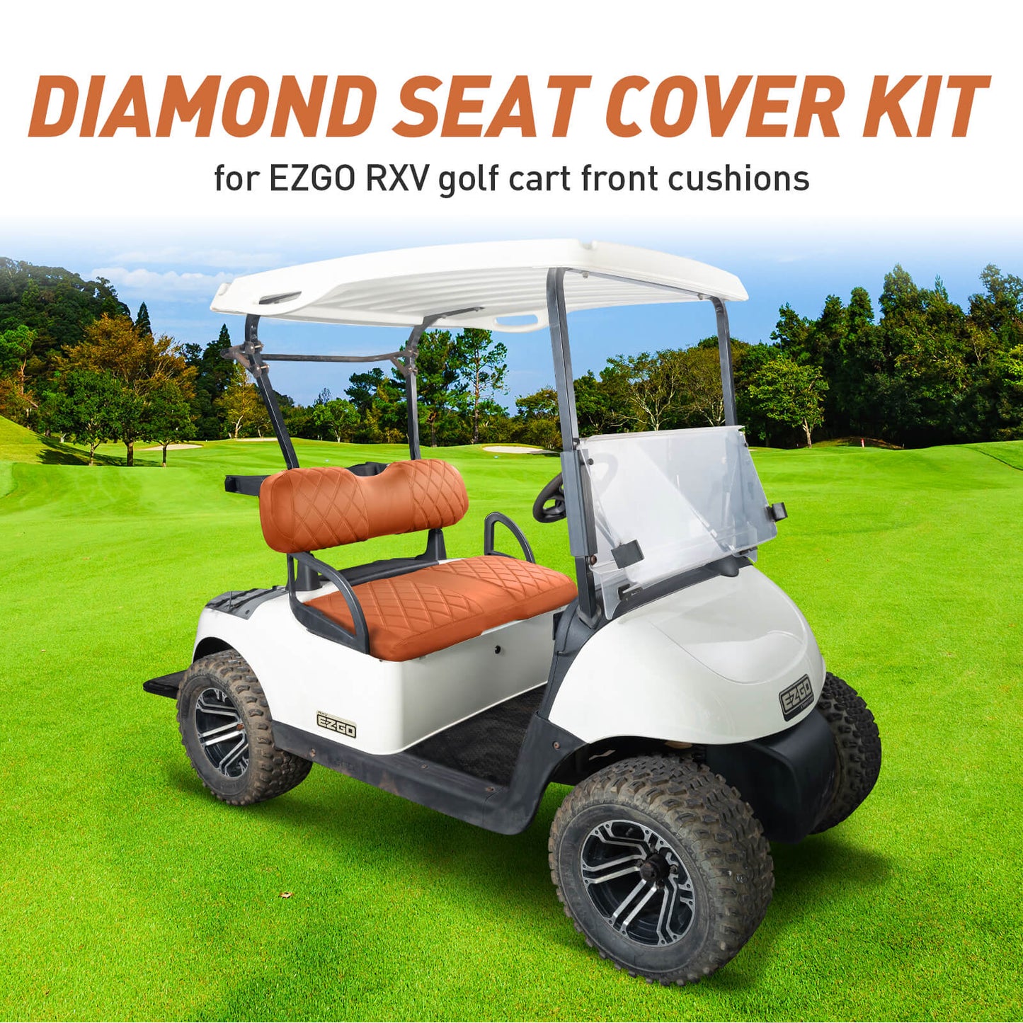 Nokins Seat Cover (All- Brown) EZGO RXV