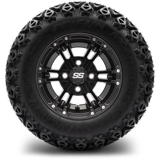 MODZ® 10" Enforcer Matte Black Wheels on 20x10.00-10 X-Trail All-Terrain Tire