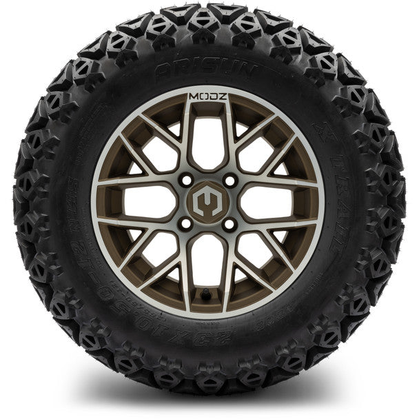 MODZ® 12" Matrix Machined Bronze Wheels on 23x10.50-12 Arisun X-Trail Tire