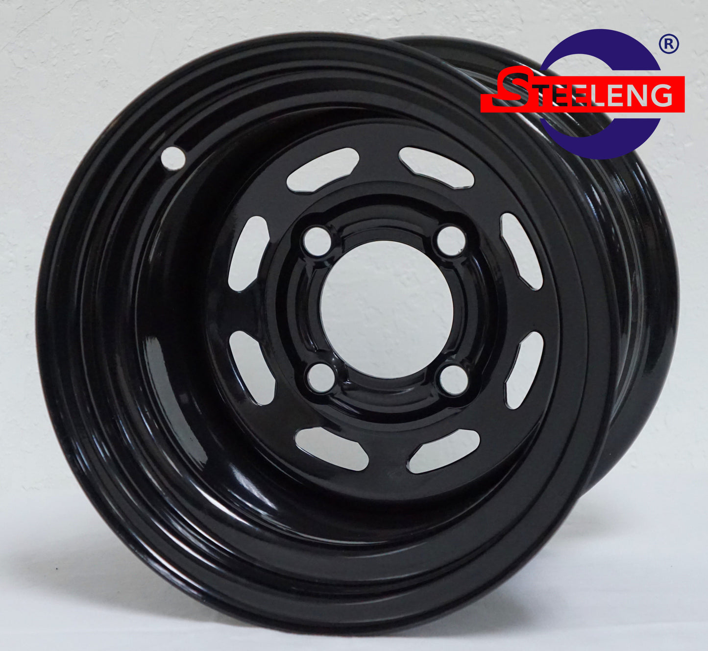 STEELENG 10” Black ‘Steel’ Wheels With 22"x7"-10" Tires