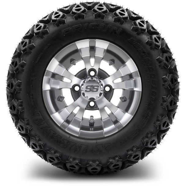 MODZ® 10" Vampire Gunmetal Wheels on 20x10.00-10 X-Trail All-Terrain Tire