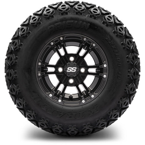 MODZ® 10" Enforcer Matte Black Wheels on 22x11.00-10 X-Trail All-Terrain Tires