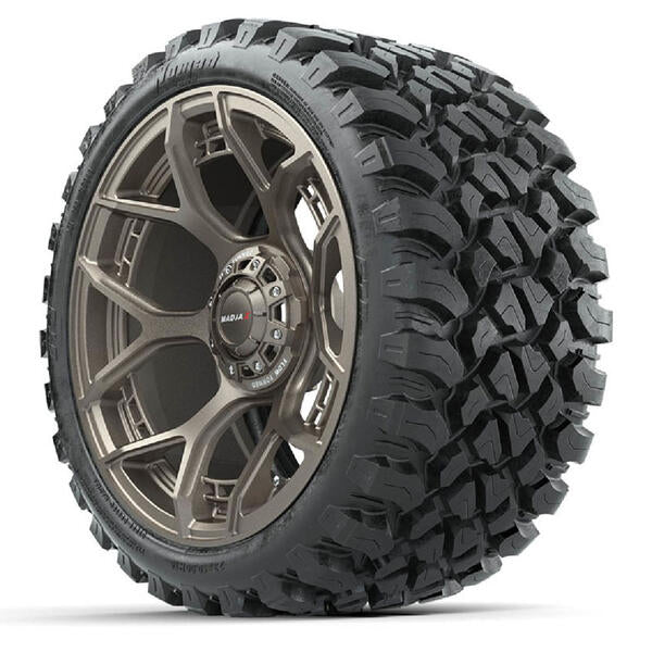 15" MadJax® Flow Form Evolution Matte Bronze Wheels with GTW® Nomad Off Road Tires (23x10-15) Set of (4)