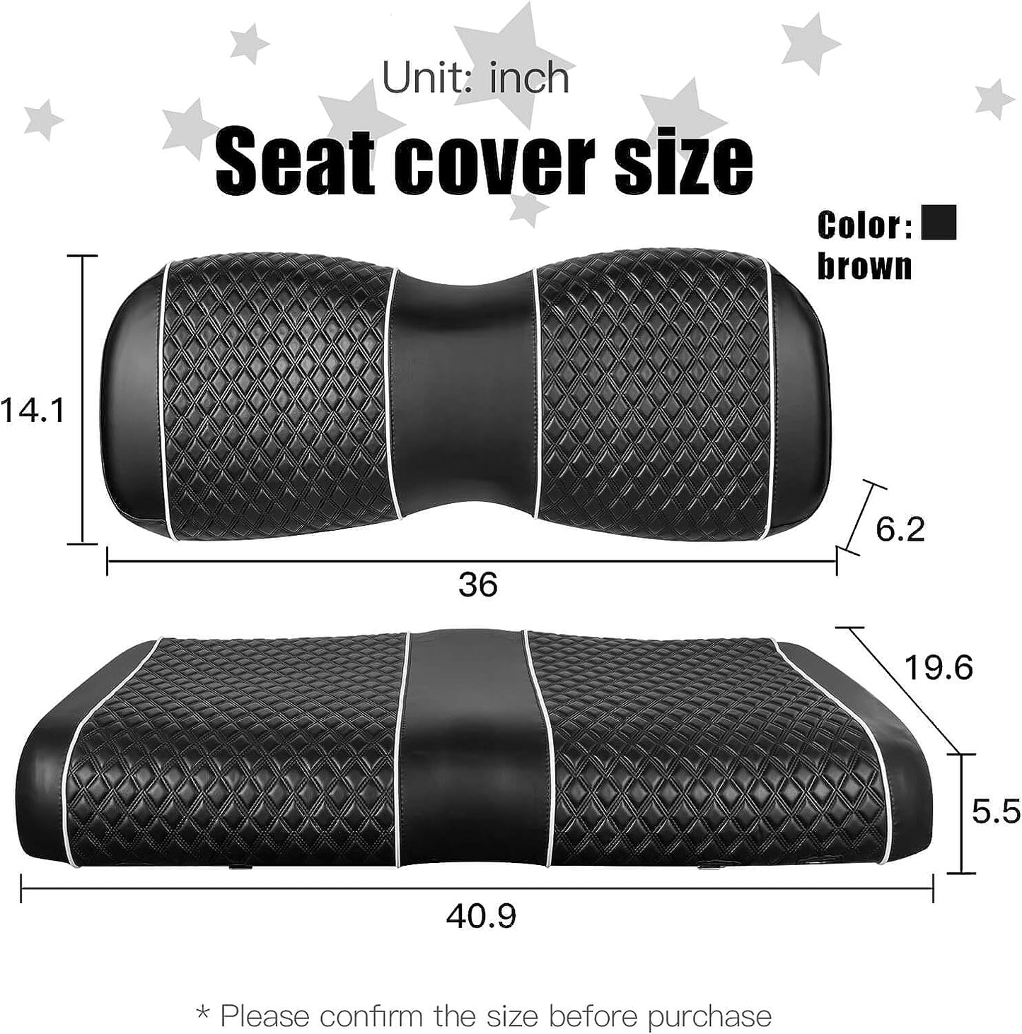 Nokins Seat Cover (Black with White Bone) Yamaha Drive & Drive 2