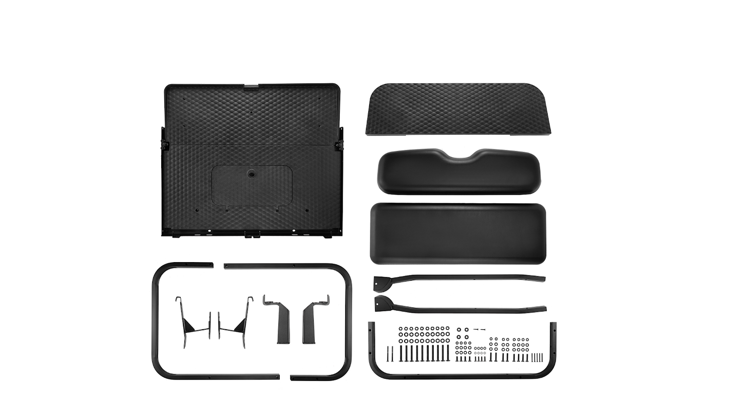 Club Car Precedent/ Tempo Rear Seat Kit (Black Cushions)