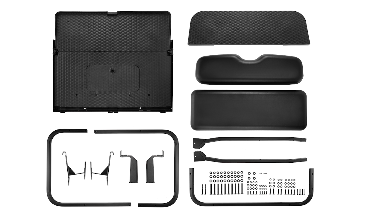 Club Car Precedent/ Tempo Rear Seat Kit (Black Cushions)