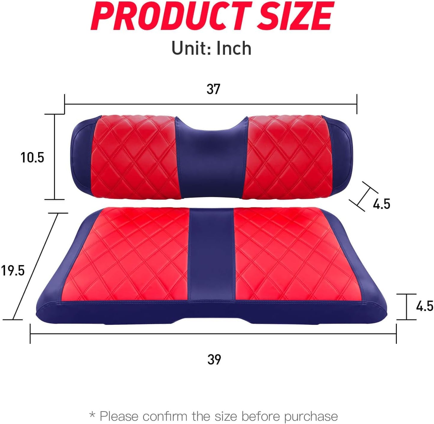 Nokins Seat Cover (Red & Blue) EZGO RXV