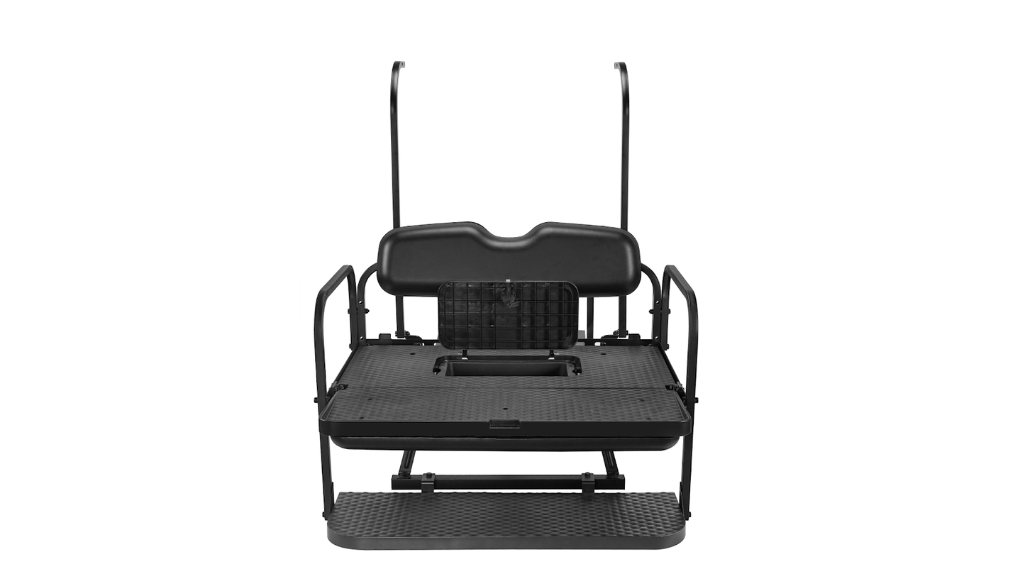 Club Car DS Older Style Rear Seat Kit 1982-2000.5 (Black Cushions)