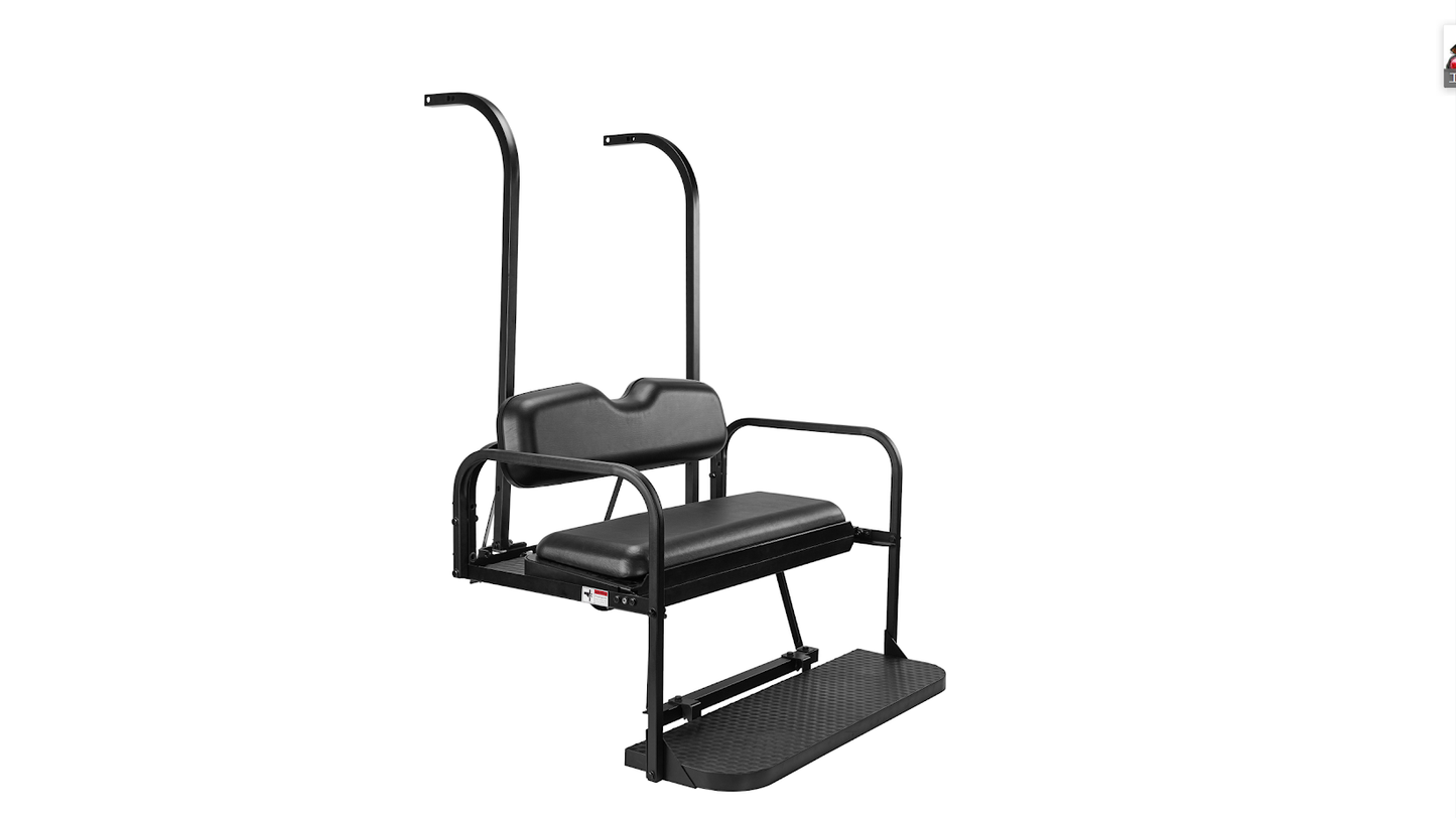Club Car DS Older Style Rear Seat Kit 1982-2000.5 (Black Cushions)