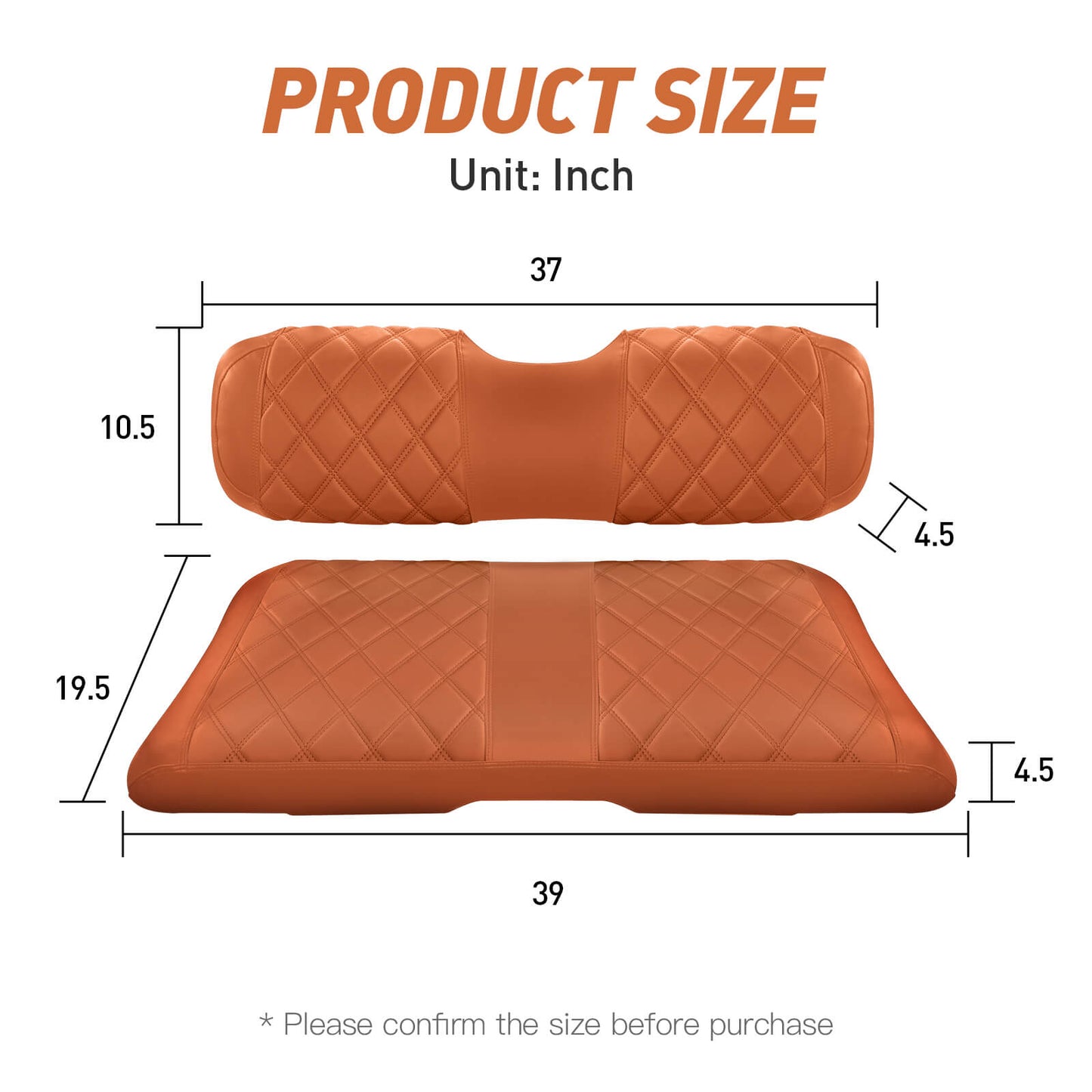 Nokins Seat Cover (All- Brown) EZGO RXV