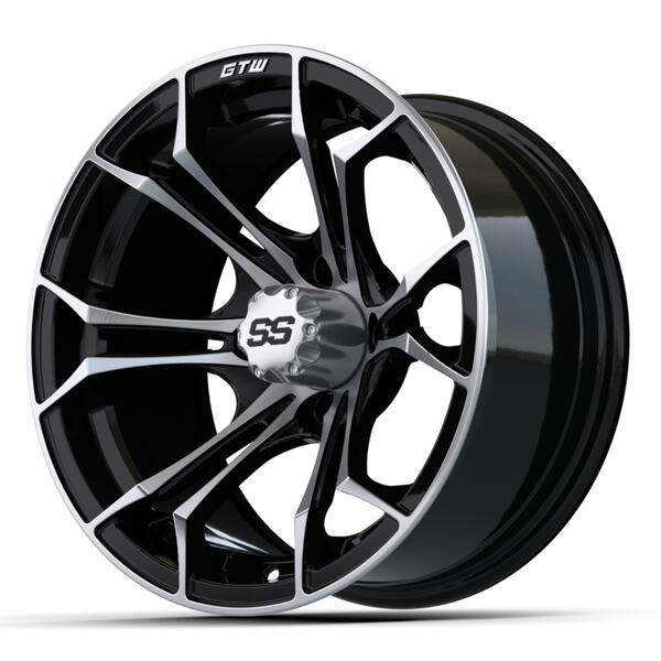 14″ GTW® Spyder Black with Machined Accents Wheel