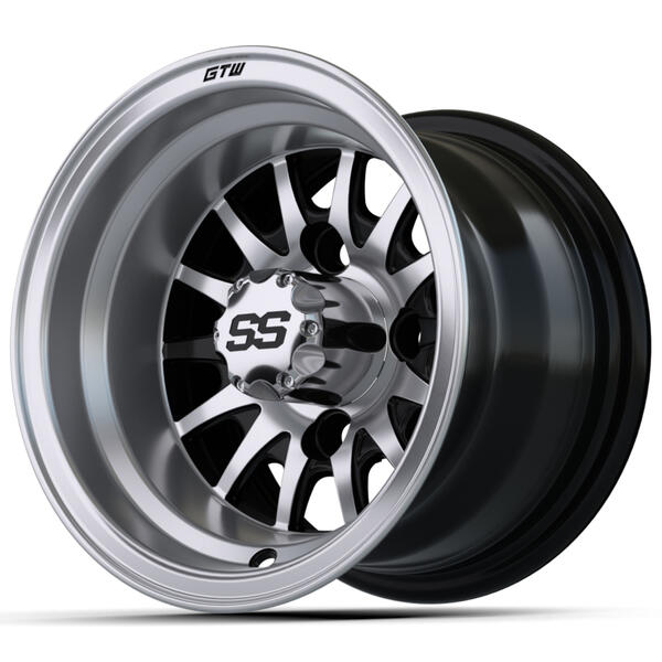 10″ GTW® Medusa Black with Machined Accents Wheel (3:4 Offset)