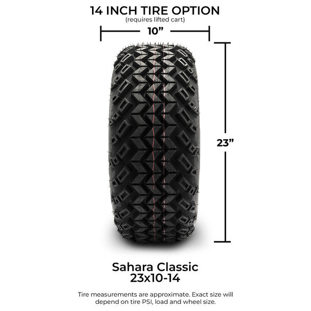 Sahara Classic All Terrain Golf Cart Tire - 23x10-14 (4-Ply)