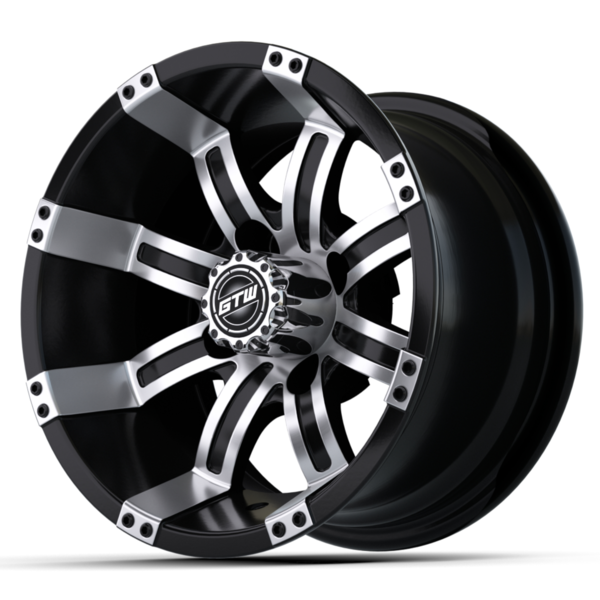 10″ GTW® Tempest Black with Machined Accents Wheel (3:4 Offset)
