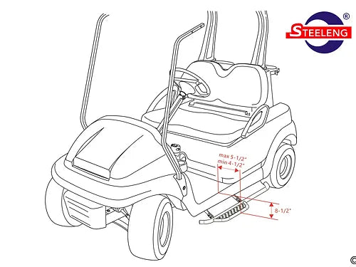 Club Car Precedent Golf Cart Nerf Bar Set (2004+)