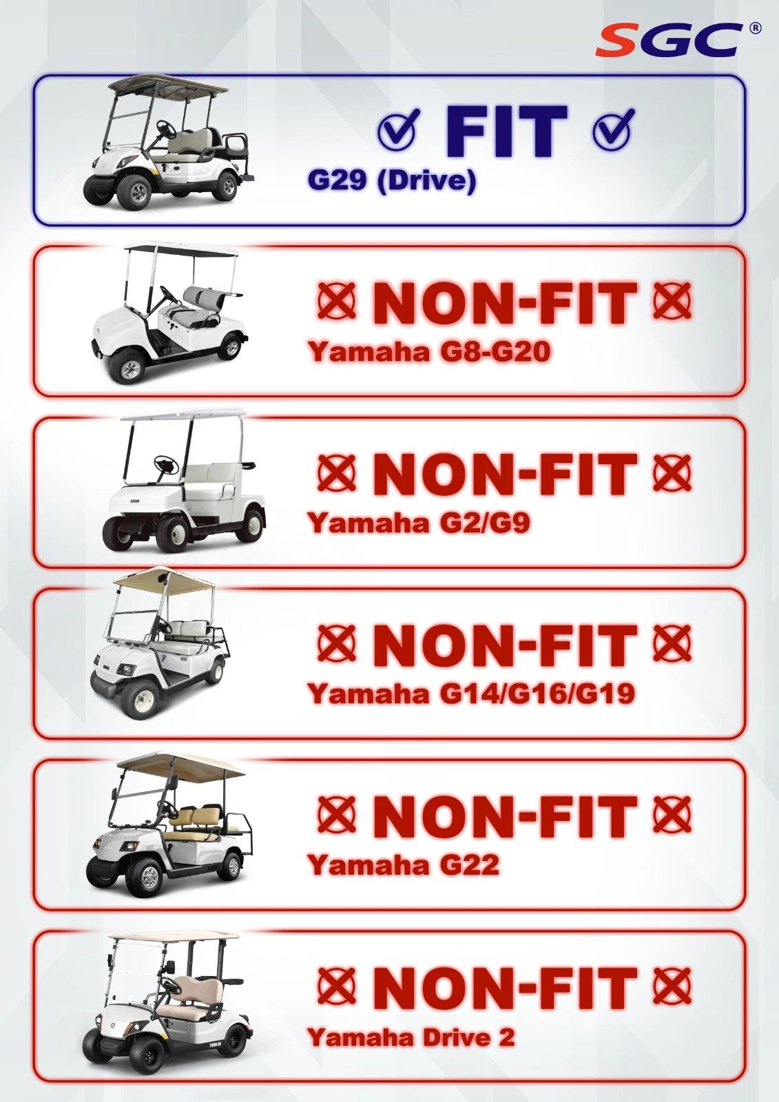 YAMAHA Golf Cart G29 High-Performance HD FRONT Coil Over Shocks (Set of 2)(2007-2016)
