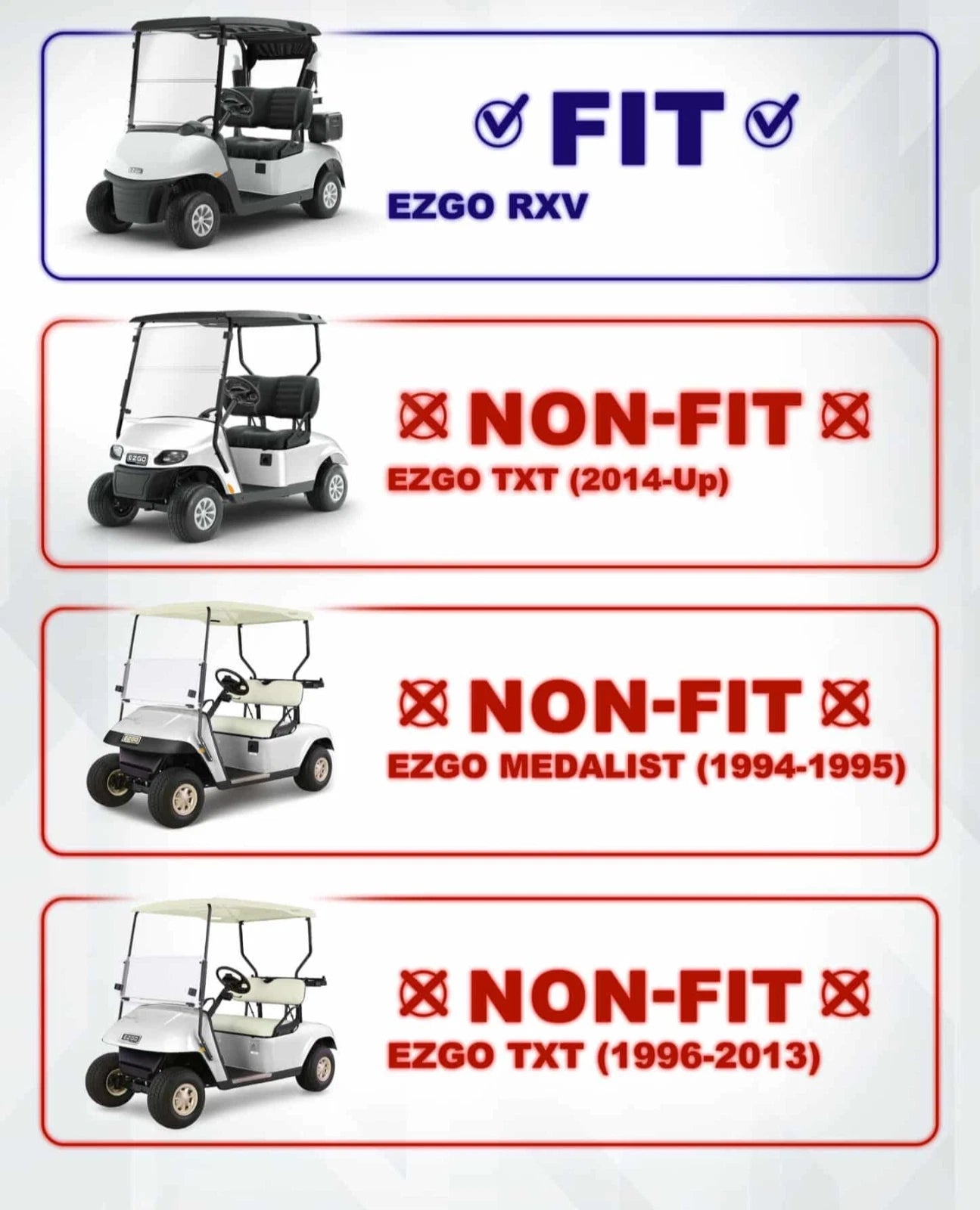 EZGO RXV 2016+ LED Deluxe Light Kit 12V-48V