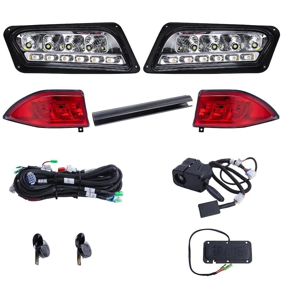 Club Car Tempo Street Legal LED High Low Beam Light Kit (12V-48V)
