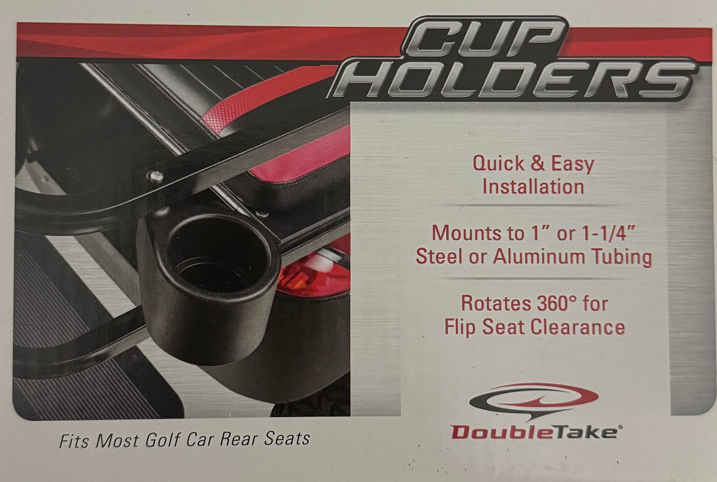 DoubleTake Cup Holder Set, Swivel, Max 5 Rear Seat Kit