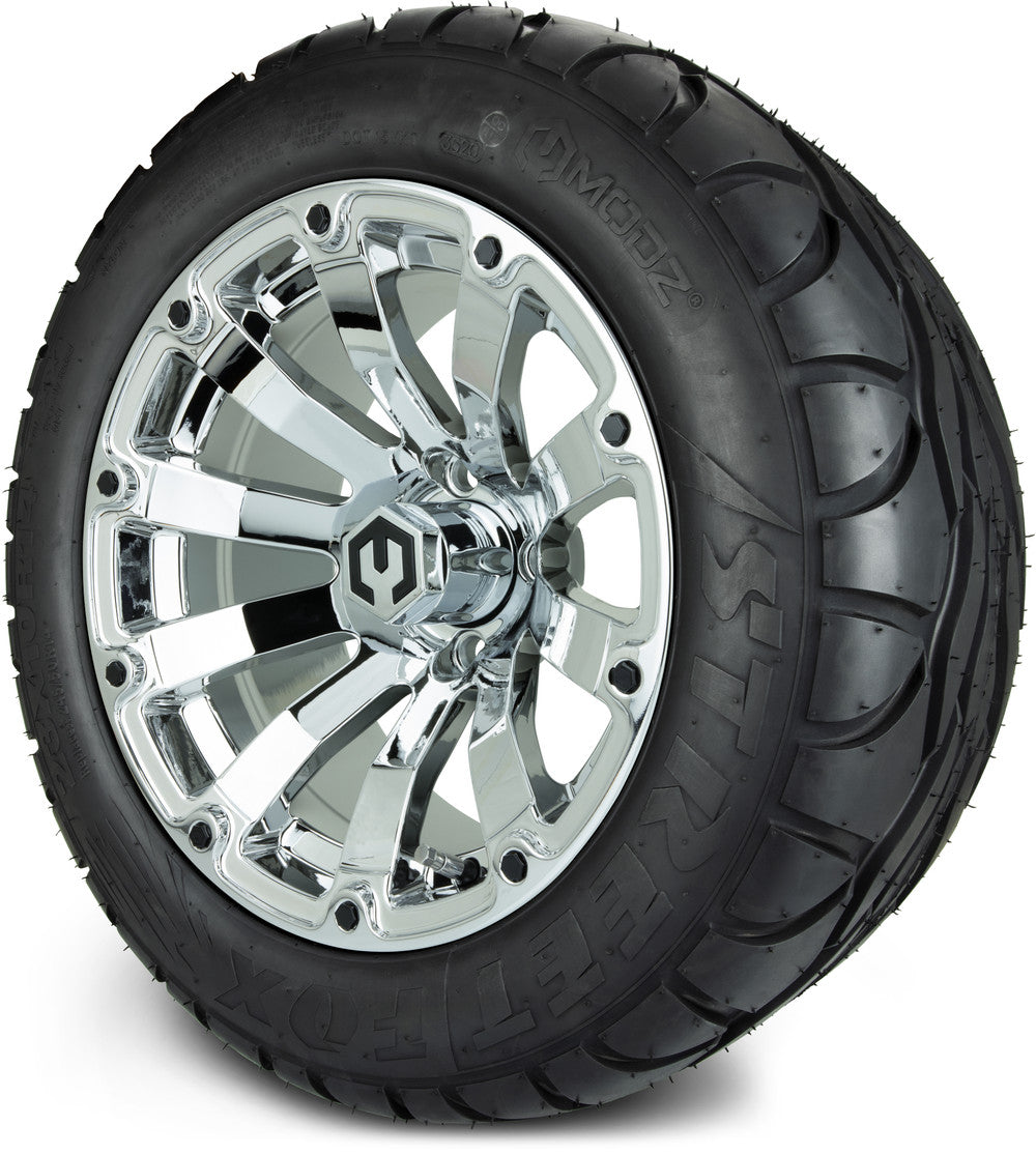 14" Bomber Chrome Wheels & Street Tires Combo MODZ