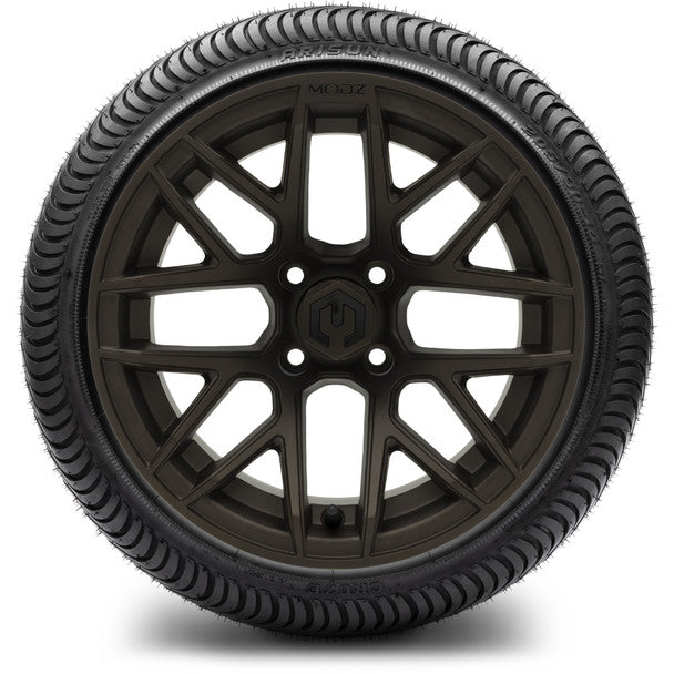 14" Matrix Dark Bronze Wheels & Street Tires Combo MODZ
