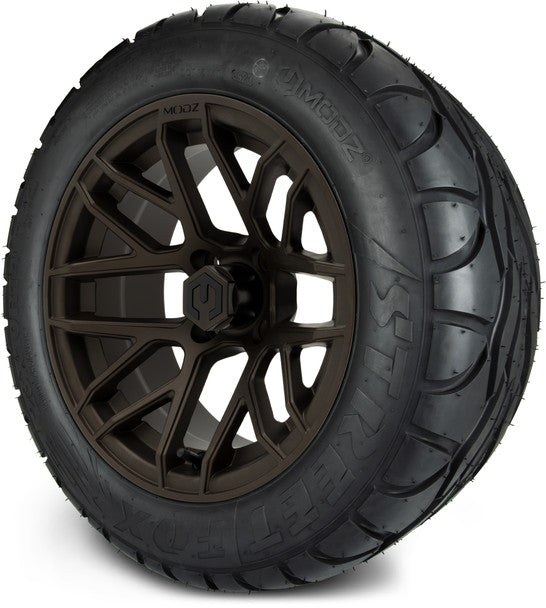 14" Matrix Dark Bronze Wheels & Street Tires Combo MODZ