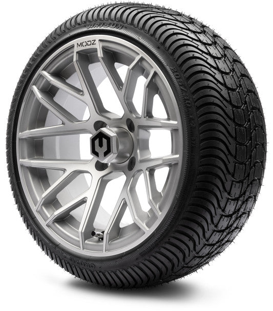 14" Matrix Silver Wheels & Street Tires Combo MODZ