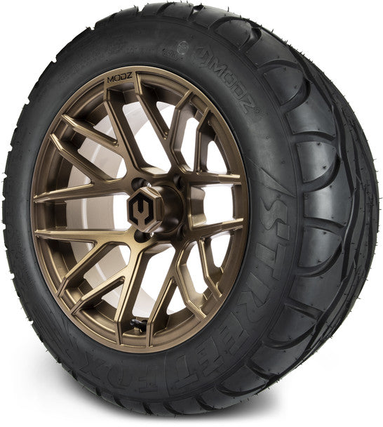 14" Matrix Matte Bronze Wheels & Street Tires Combo MODZ