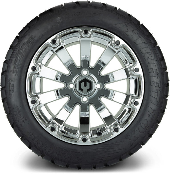 14" Bomber Chrome Wheels & Street Tires Combo MODZ
