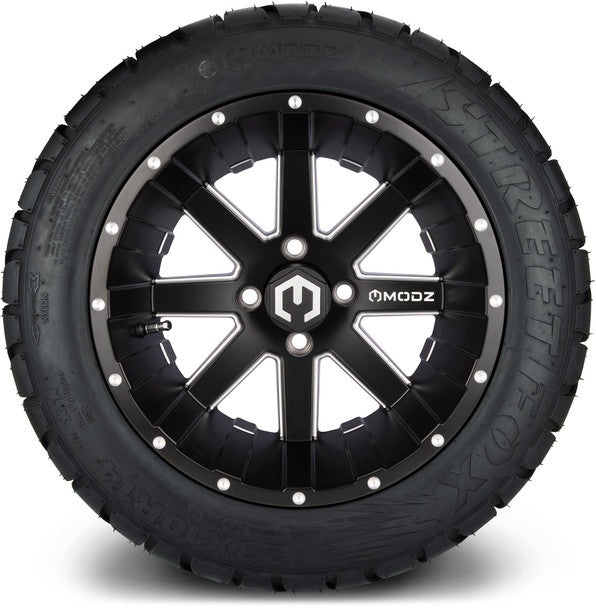 14" Assault Matte Black with Ball Mill Wheels & Street Tires Combo MODZ