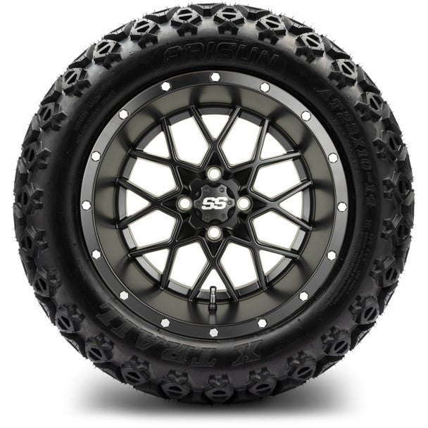 14" Vortex Matte Black Wheels & Off-Road Tires Combo MODZ