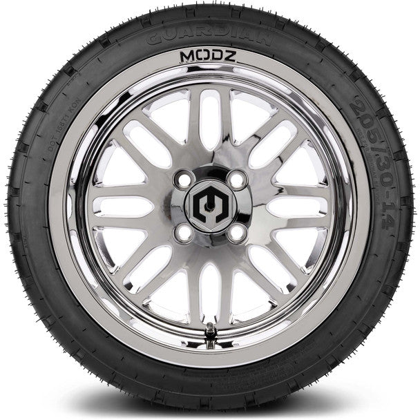 14" Mayhem Chrome Wheels & Street Tires Combo MODZ