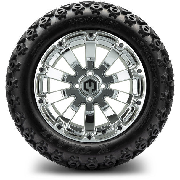 14" Bomber Chrome Wheels & Off-Road Tires Combo MODZ