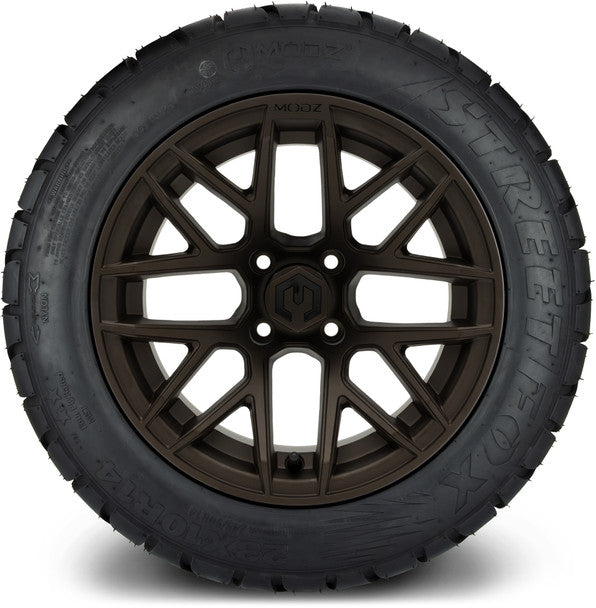 14" Matrix Dark Bronze Wheels & Street Tires Combo MODZ