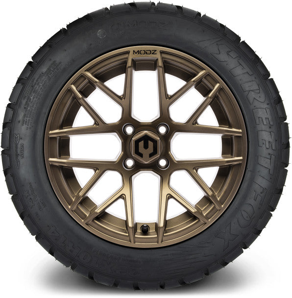 14" Matrix Matte Bronze Wheels & Street Tires Combo MODZ