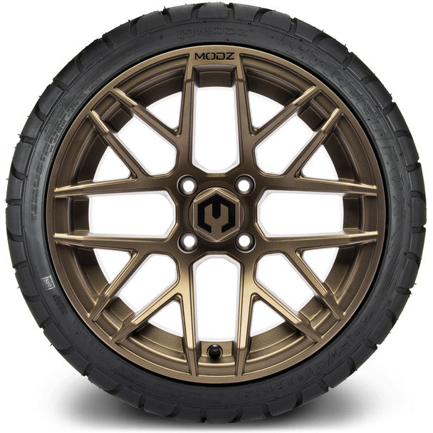 14" Matrix Matte Bronze Wheels & Street Tires Combo MODZ