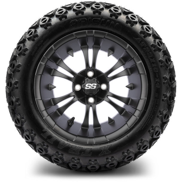 14" Vampire Matte Black Wheels & Off-Road Tires Combo MODZ