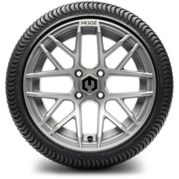 14" Matrix Silver Wheels & Street Tires Combo MODZ