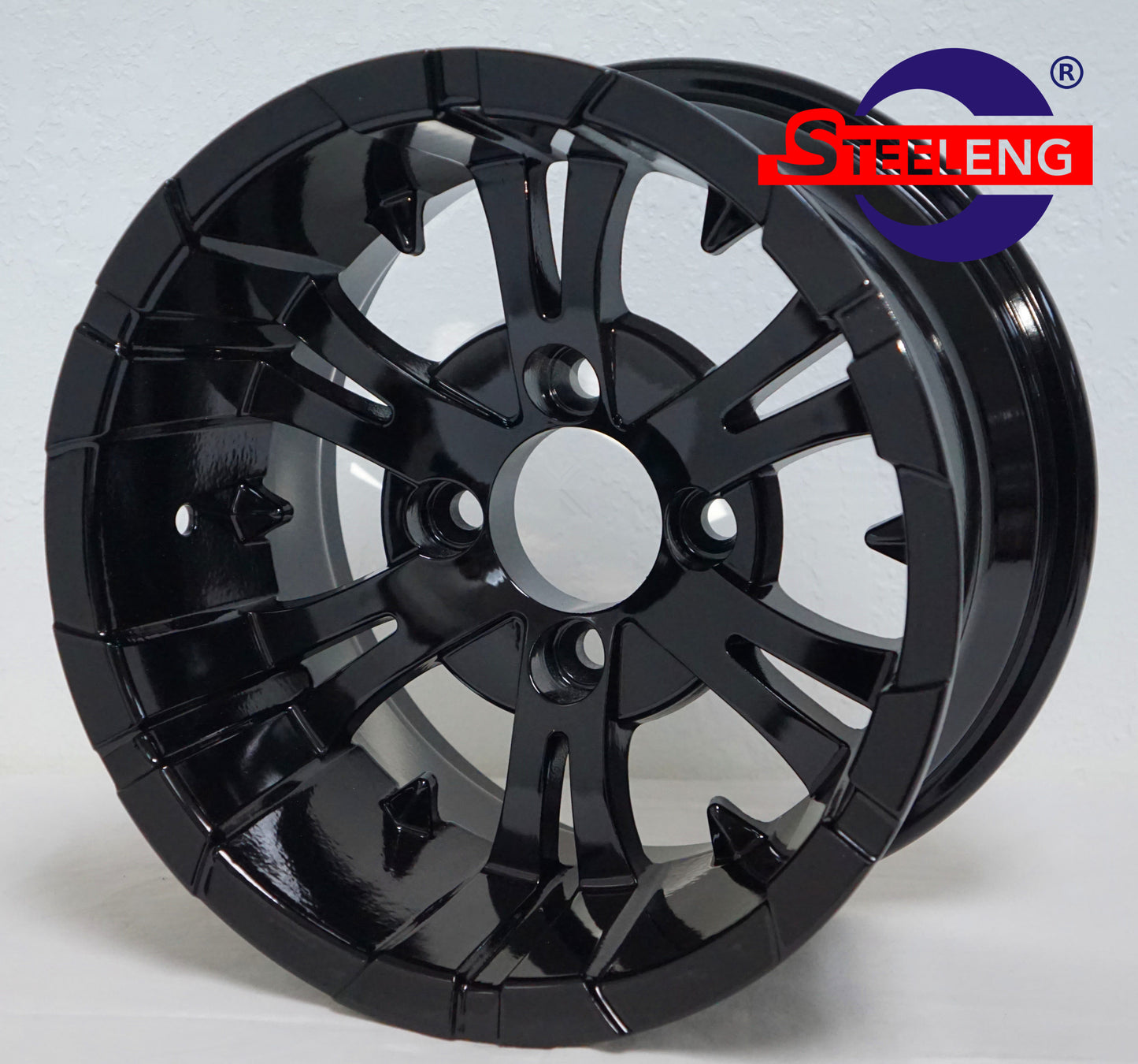 12"X7" BLACK 'VAMPIRE' ALUMINUM ALLOY WHEELS / 20X10-12 ALL TERRAIN