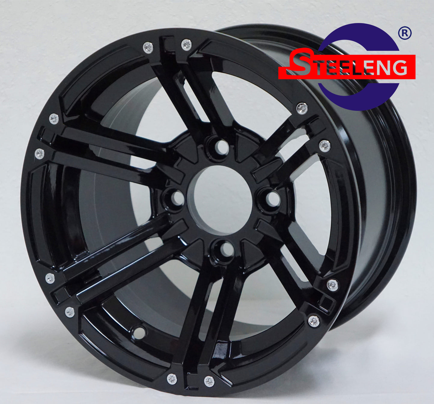 12"X7" BLACK 'TERMINATOR' ALUMINUM ALLOY WHEELS / 20X10-12 ALL TERRAIN