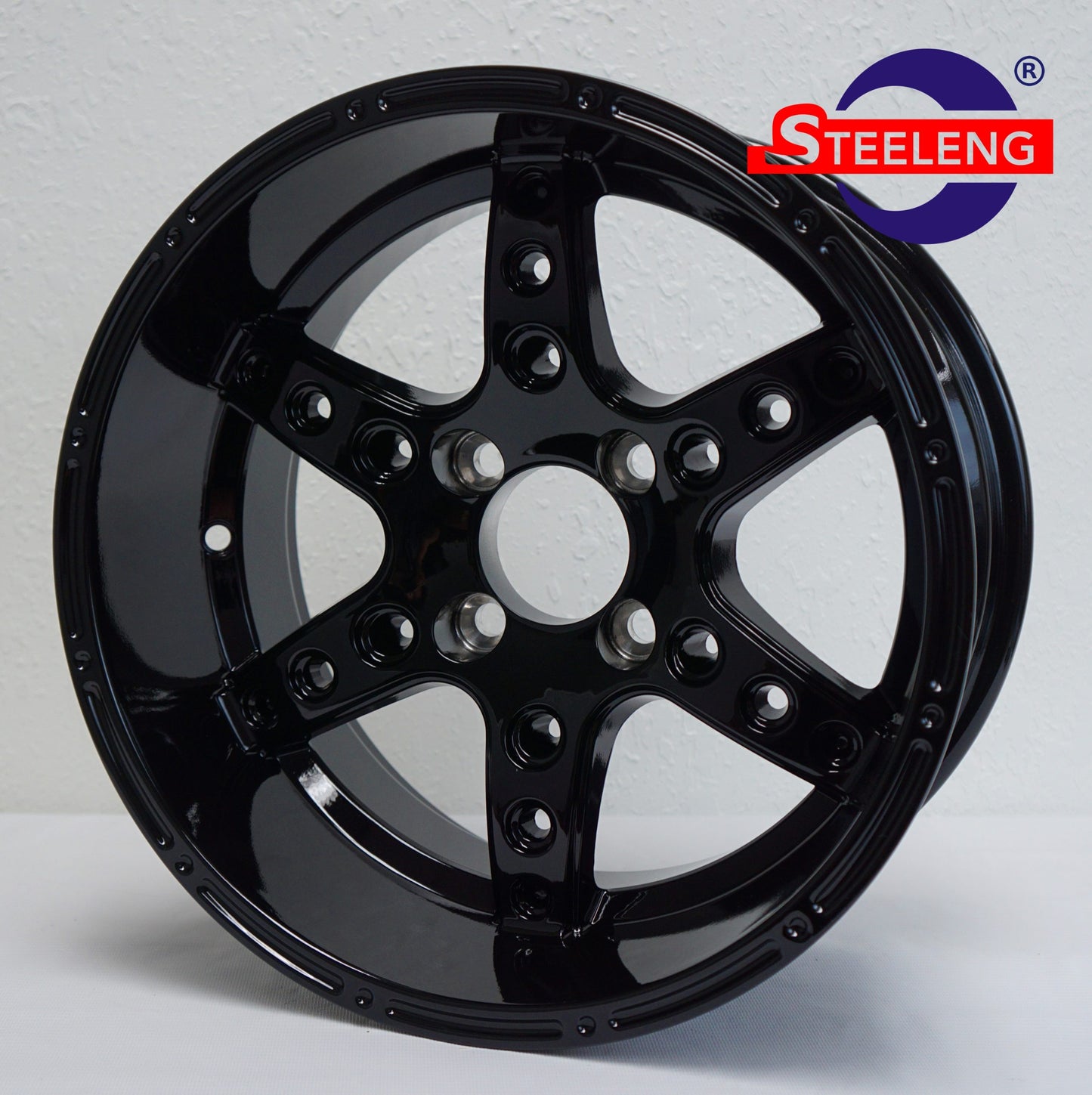 14"X7" BLACK 'TURBINE' ALUMINUM ALLOY WHEELS / 23X10X14 ALL TERRAIN TIRES