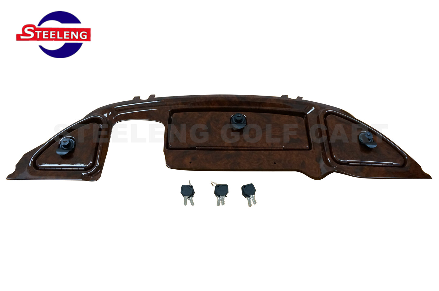 SGC CLUB CAR PRECEDENT REPLACEMENT WOOD GRAIN DASHBOARD W/ LOCKING GLOVE BOXES (2008-UP)