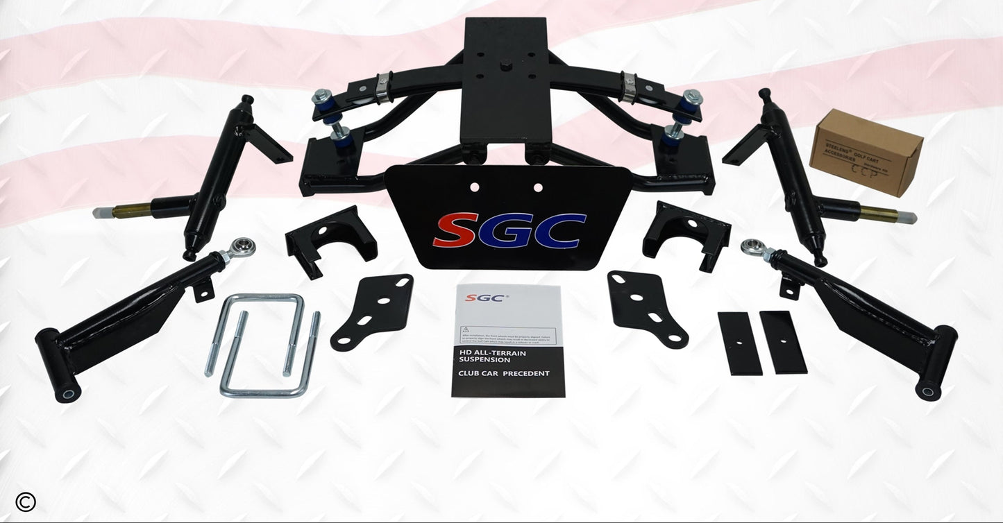 4” HEAVY DUTY DOUBLE A-ARM SUSPENSION FOR CLUB CAR PRECEDENT / TEMPO (2004-UP)